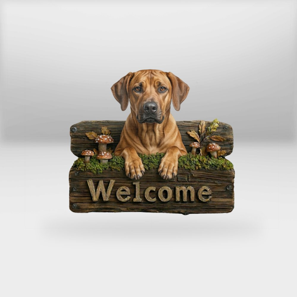 Rhodesian Ridgeback Welcome Sign - storksgifts