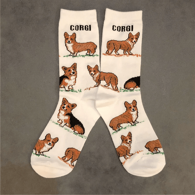 corgi socks themed for dog lovers