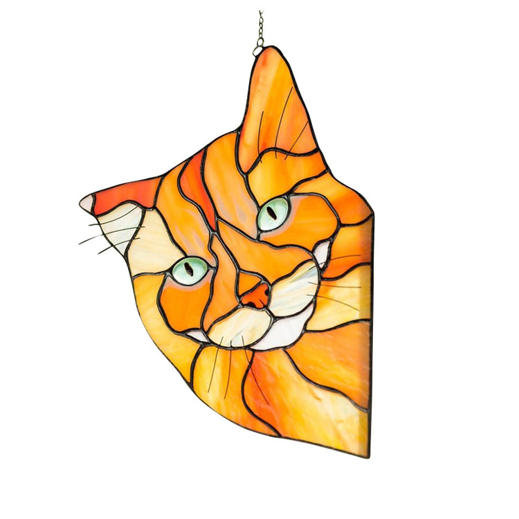 Personalized Stained Glass Cat