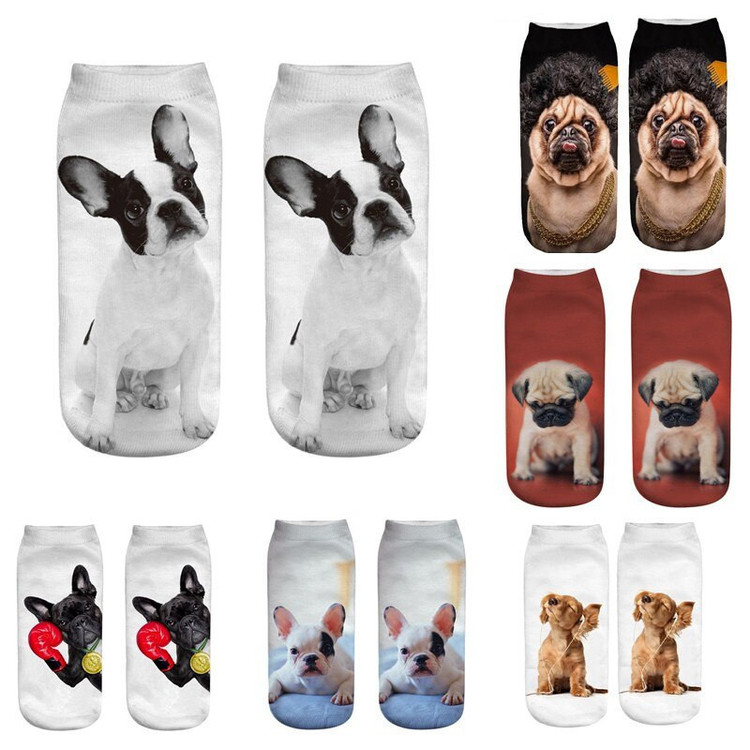 Cute Pug Corgi Bulldog Dog Animal Socks