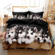 Lovely Husky 3d Bedding Set