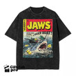 Washed Jaws Edition Comic Book Cover Hip Hop T-Shirts