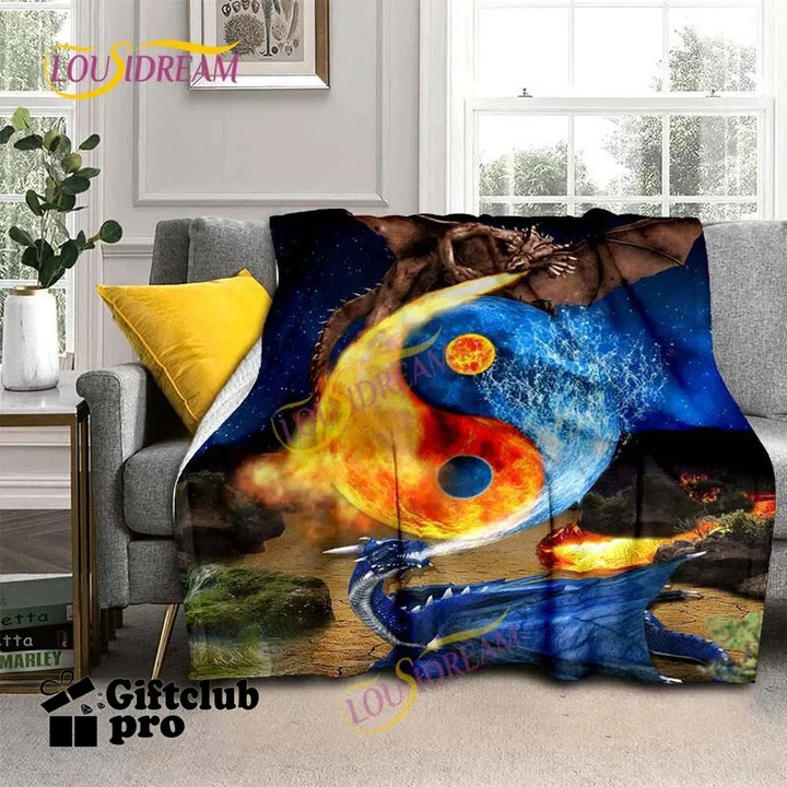 Wolf Vs Dragon sofa bed Blanket