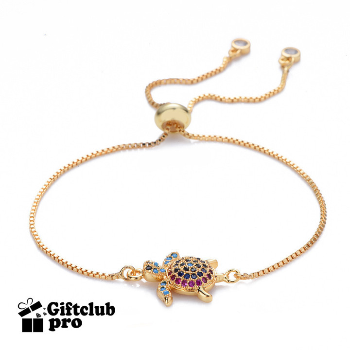 Turtle Micro Inlaid Colored Turtle Bracelet Pendant