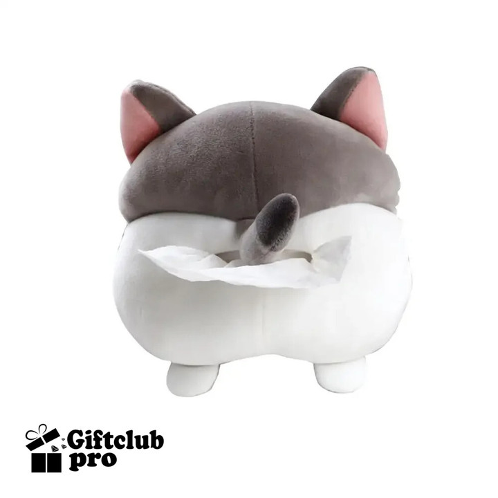 Shark Cat Ass Tissue Box Soft Cartoon Paper Napkin Case