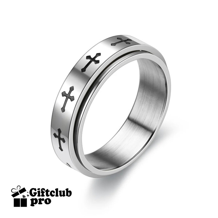 Spinner Titanium Steel Turtle Ring