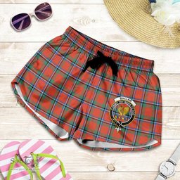 Scottish Sinclair Ancient Clan Tartan Short Women's - Crest Classic Scottish Plaid Tartan Plaid