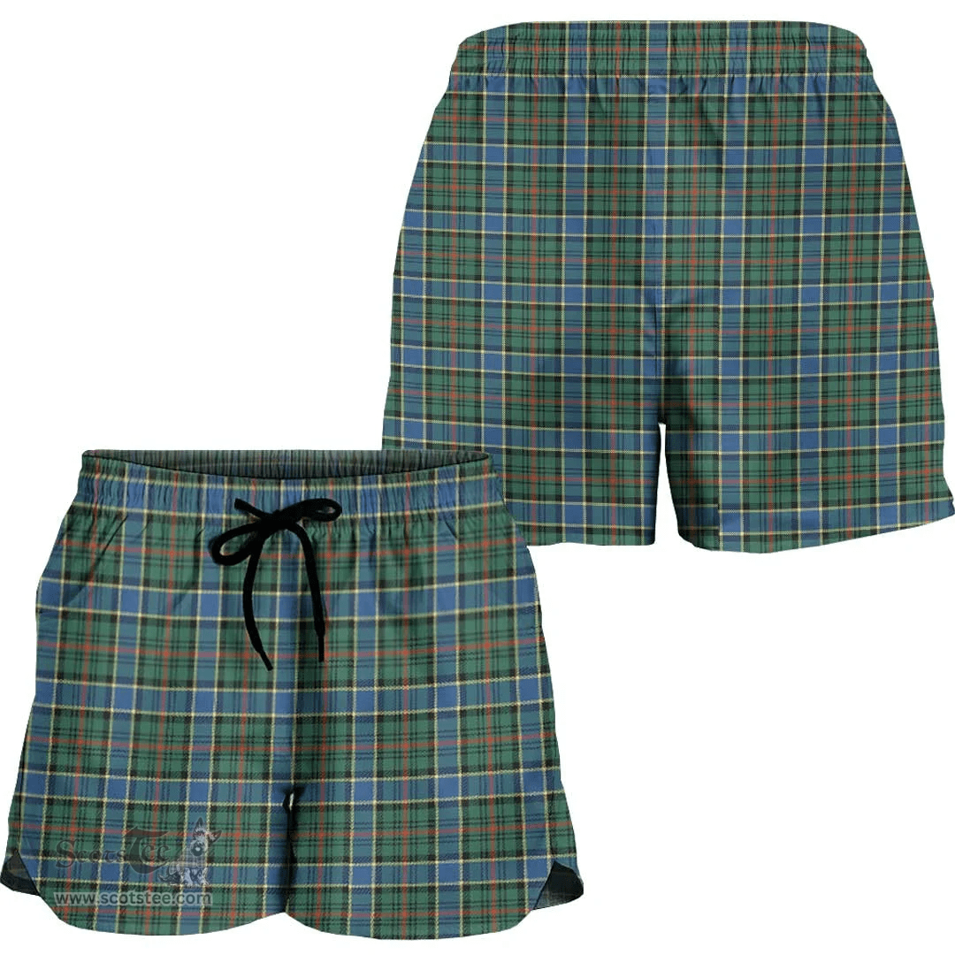 Scottish Ogilvie Hunting Modern Clan Tartan Short Women's - Classic Scottish Plaid Tartan Plaid