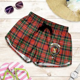 Scottish Stewart Royal Modern Clan Tartan Short Women's - Crest Classic Scottish Plaid Tartan Plaid