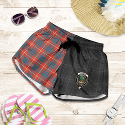 Scottish Hamilton Ancient Clan Tartan Crest Women Short - The Half Style A7 Scottish Plaid Tartan Plaid
