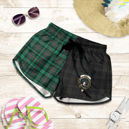 Scottish Ross Hunting Modern Clan Tartan Crest Women Short - The Half Style A7 Scottish Plaid Tartan Plaid