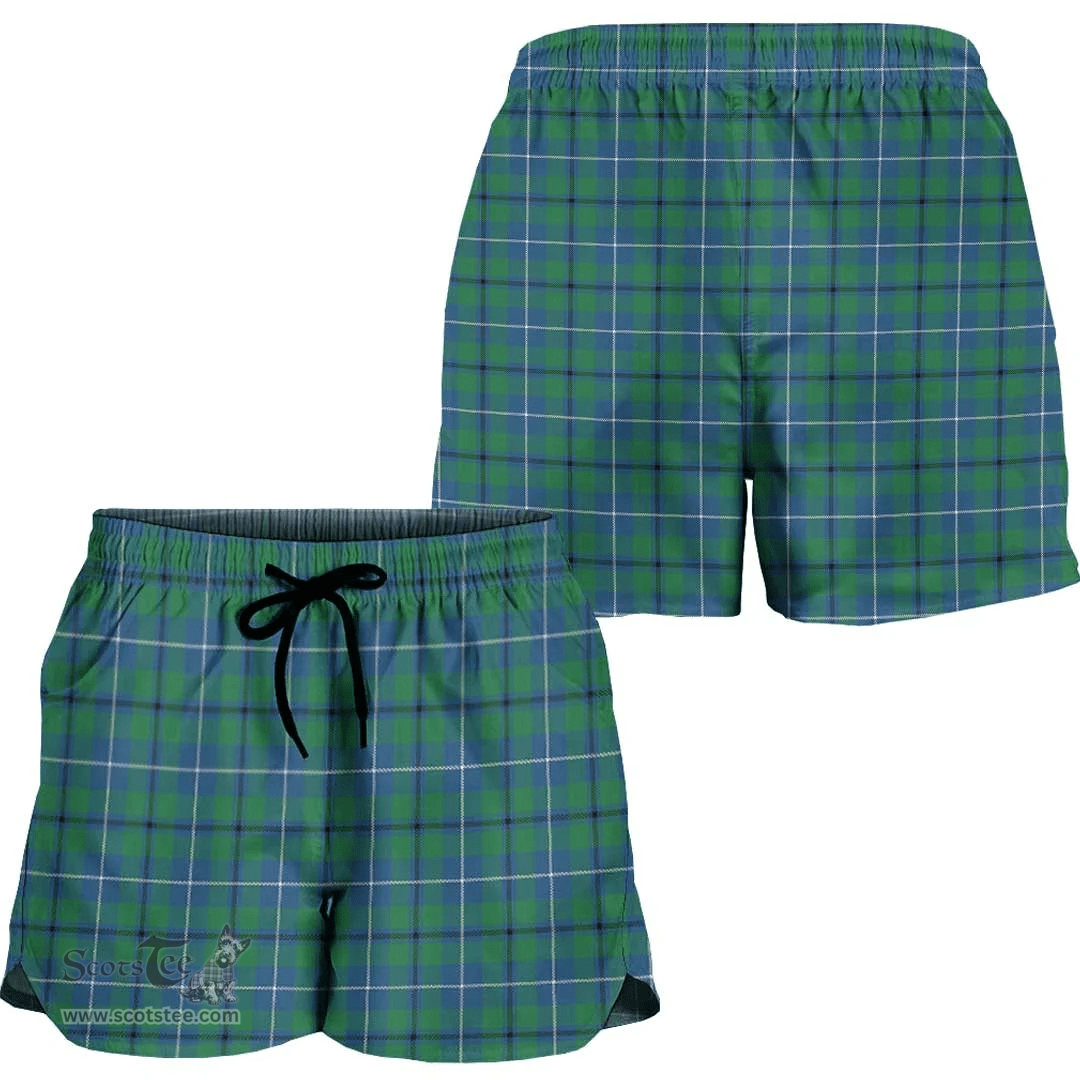 Scottish Douglas Ancient Clan Tartan Short Women's - Classic Scottish Plaid Tartan Plaid
