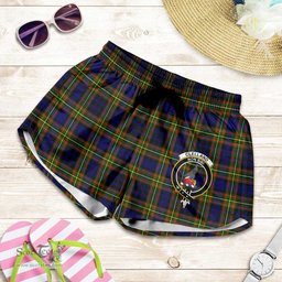 Scottish Clelland Modern Clan Tartan Short Women's - Crest Classic Scottish Plaid Tartan Plaid