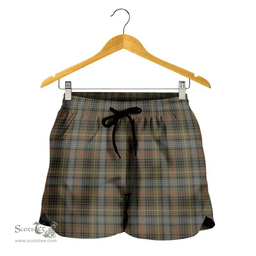 Scottish Stewart Hunting Weathered Clan Tartan Short Women's - Classic Scottish Plaid Tartan Plaid