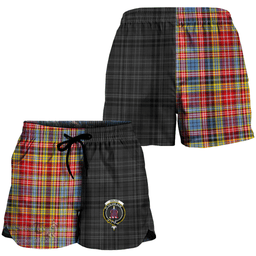 Scottish Ogilvie of Airlie Ancient Clan Tartan Crest Women Short - The Half Style A7 Scottish Plaid Tartan Plaid