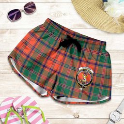 Scottish Stewart of Appin Ancient Clan Tartan Short Women's - Crest Classic Scottish Plaid Tartan Plaid