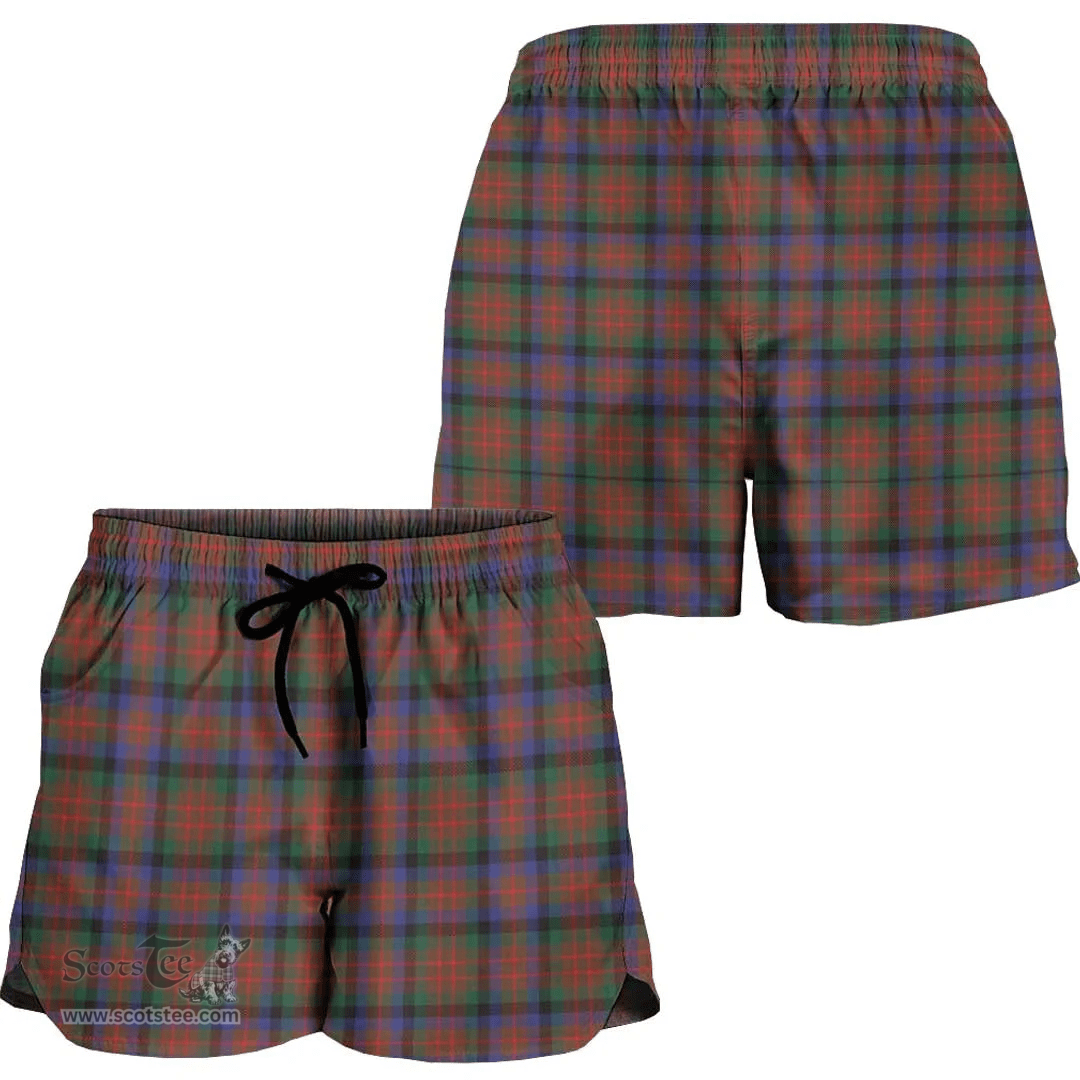 Scottish MacDuff Hunting Modern Clan Tartan Short Women's - Classic Scottish Plaid Tartan Plaid
