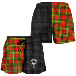 Scottish Leask Clan Tartan Crest Women Short - The Half Style A7 Scottish Plaid Tartan Plaid