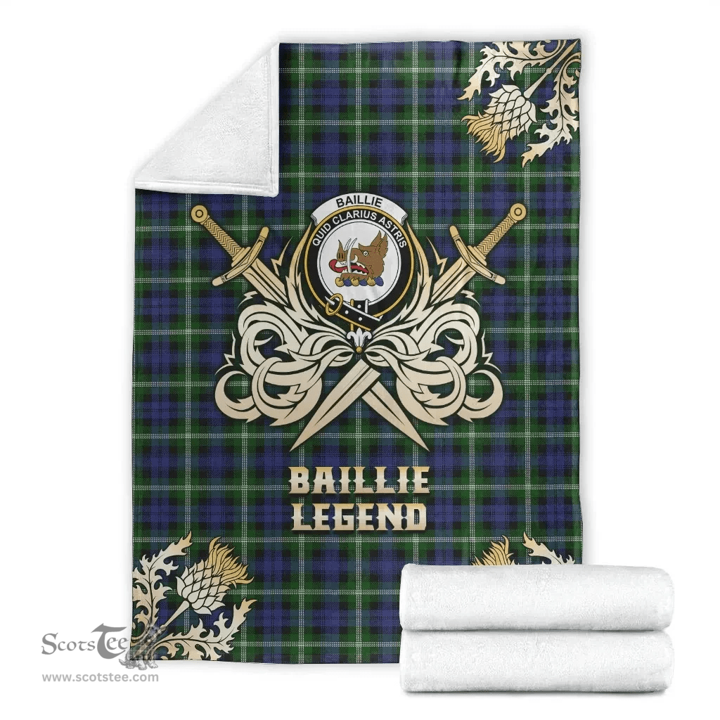 Scottish Premium Blanket Baillie Modern Clan Tartan Blanket - Gold Courage Style Scottish Plaid Tartan Plaid