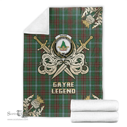 Scottish Premium Blanket Gayre Clan Tartan Blanket - Gold Courage Style Scottish Plaid Tartan Plaid
