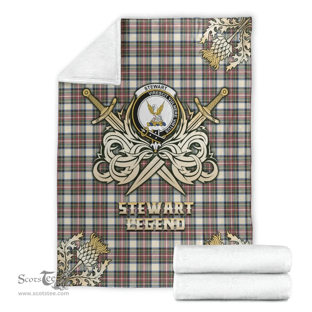 Scottish Premium Blanket Stewart Dress Ancient Clan Tartan Blanket - Gold Courage Style Scottish Plaid Tartan Plaid