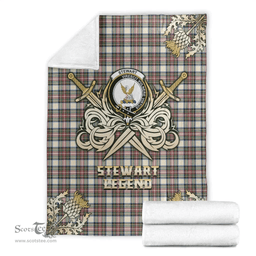 Scottish Premium Blanket Stewart Dress Ancient Clan Tartan Blanket - Gold Courage Style Scottish Plaid Tartan Plaid