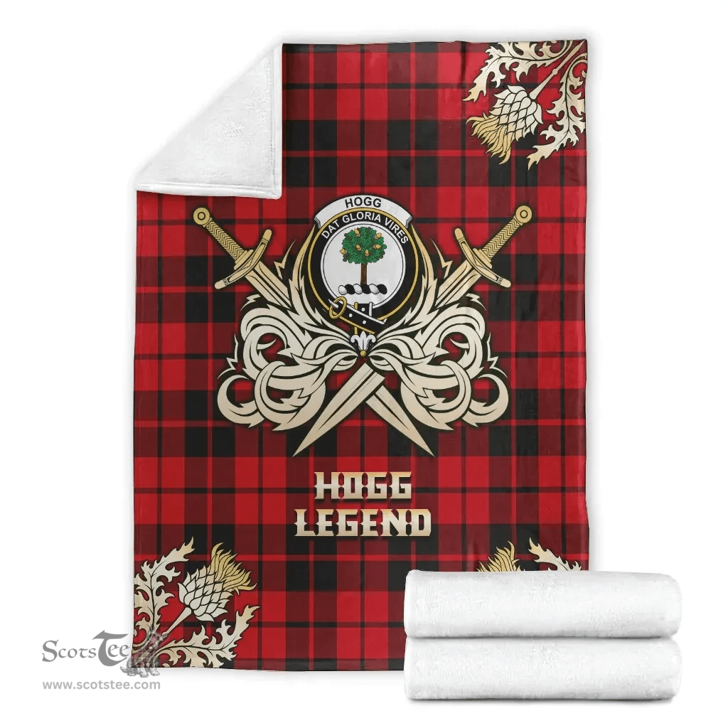 Scottish Premium Blanket Hogg Clan Tartan Blanket - Gold Courage Style Scottish Plaid Tartan Plaid
