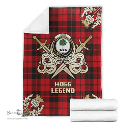 Scottish Premium Blanket Hogg Clan Tartan Blanket - Gold Courage Style Scottish Plaid Tartan Plaid