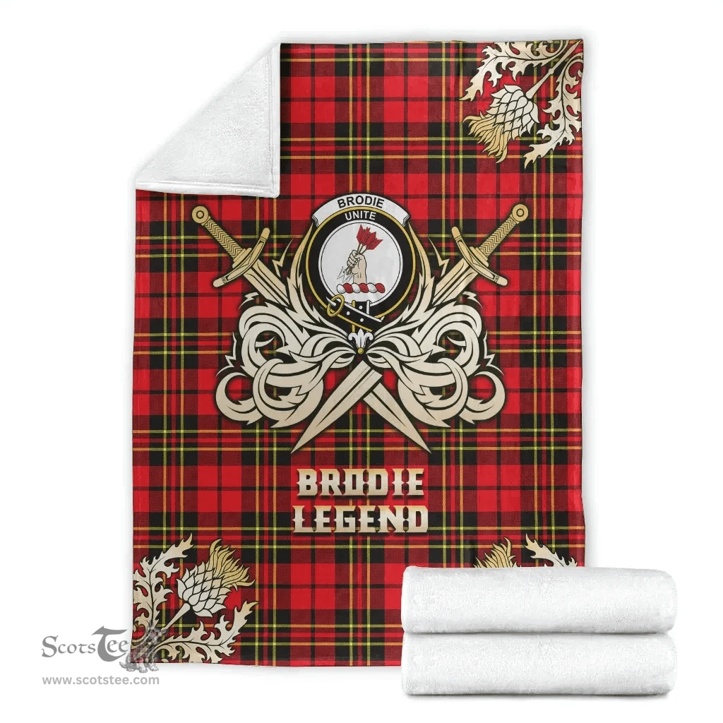 Scottish Premium Blanket Brodie Modern Clan Tartan Blanket - Gold Courage Style Scottish Plaid Tartan Plaid