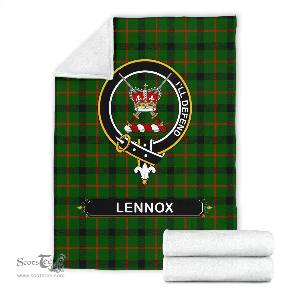 Scottish Lennox (Lennox Kincaid) Clan Tartan Blanket - Crest Classic Scottish Plaid Tartan Plaid