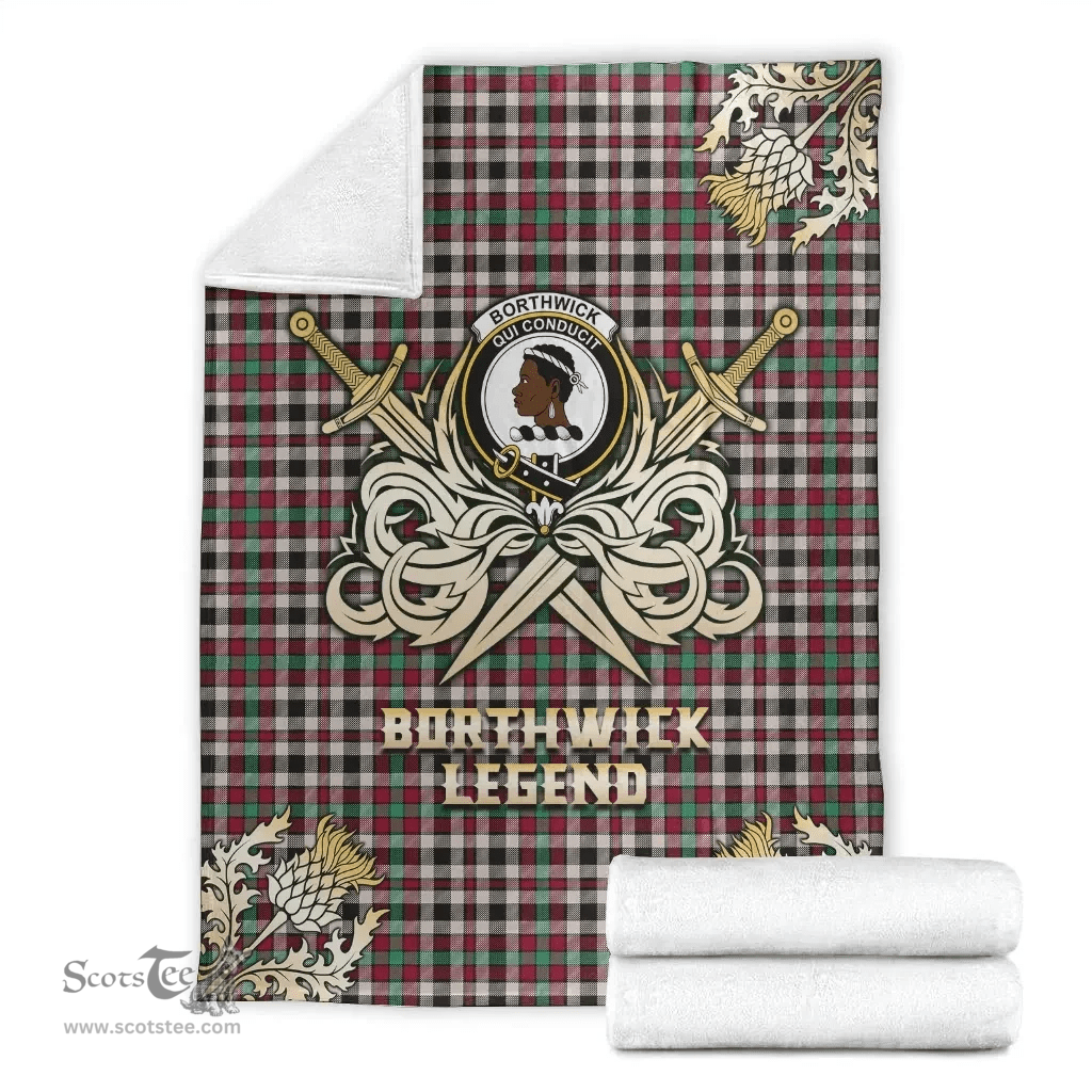 Scottish Premium Blanket Borthwick Dress Ancient Clan Tartan Blanket - Gold Courage Style Scottish Plaid Tartan Plaid