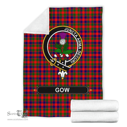 Scottish Gow (of Skeoch) Clan Tartan Blanket - Crest Classic Scottish Plaid Tartan Plaid