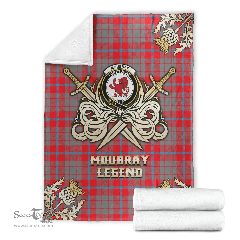 Scottish Premium Blanket Moubray Clan Tartan Blanket - Gold Courage Style Scottish Plaid Tartan Plaid