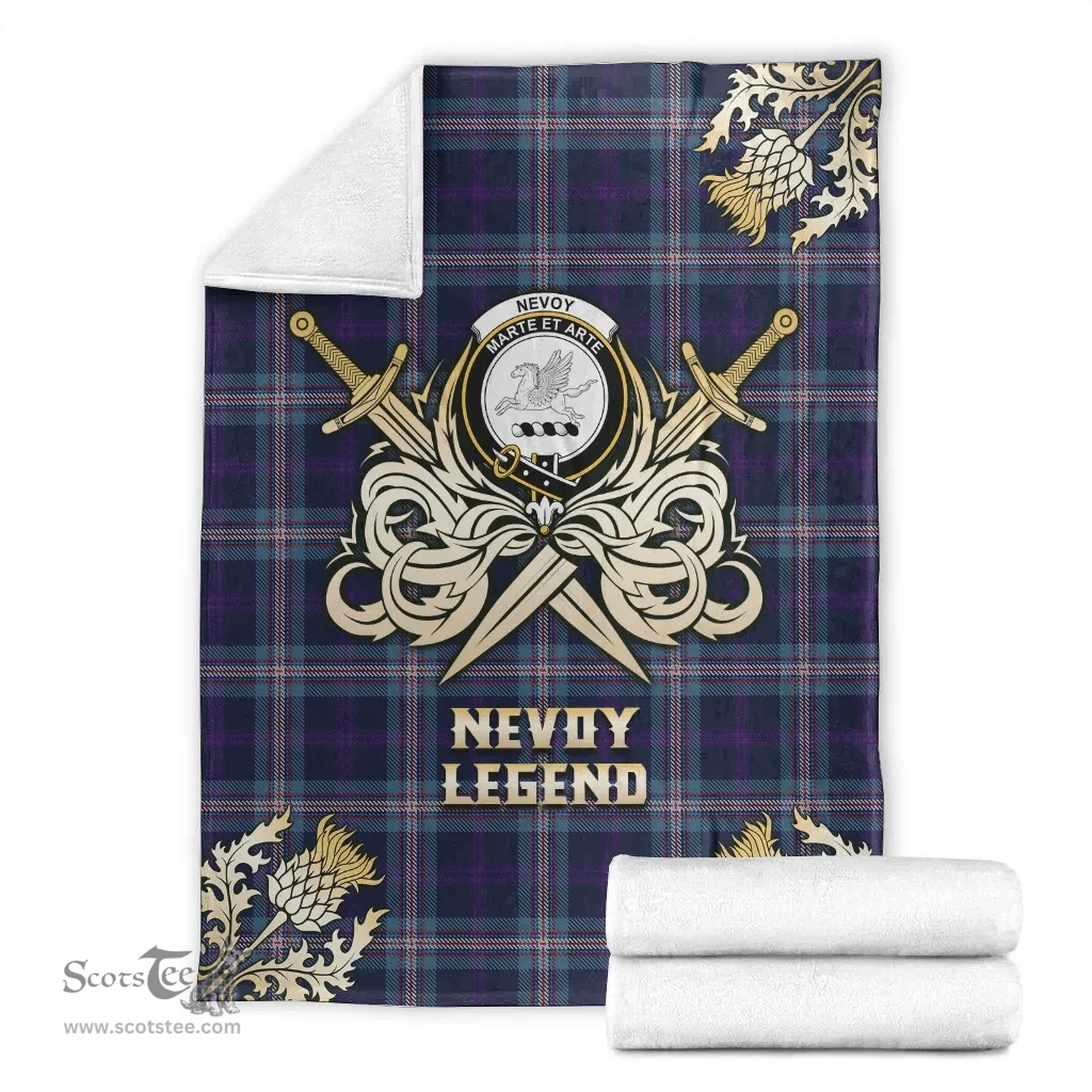 Scottish Premium Blanket Nevoy Clan Tartan Blanket - Gold Courage Style Scottish Plaid Tartan Plaid