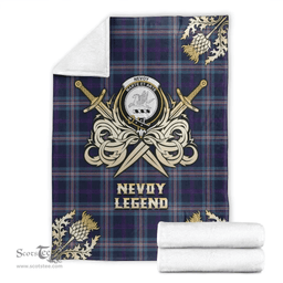 Scottish Premium Blanket Nevoy Clan Tartan Blanket - Gold Courage Style Scottish Plaid Tartan Plaid