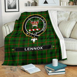 Scottish Lennox (Lennox Kincaid) Clan Tartan Blanket - Crest Classic Scottish Plaid Tartan Plaid