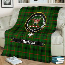 Scottish Lennox (Lennox Kincaid) Clan Tartan Blanket - Crest Classic Scottish Plaid Tartan Plaid