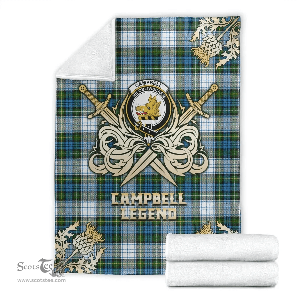 Scottish Premium Blanket Campbell Dress Clan Tartan Blanket - Gold Courage Style Scottish Plaid Tartan Plaid