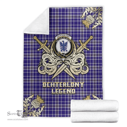 Scottish Premium Blanket Ochterlony Clan Tartan Blanket - Gold Courage Style Scottish Plaid Tartan Plaid