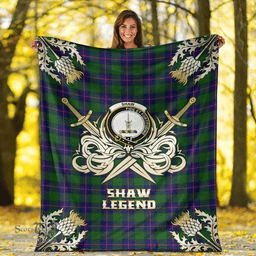 Scottish Premium Blanket Shaw Modern Clan Tartan Blanket - Gold Courage Style Scottish Plaid Tartan Plaid