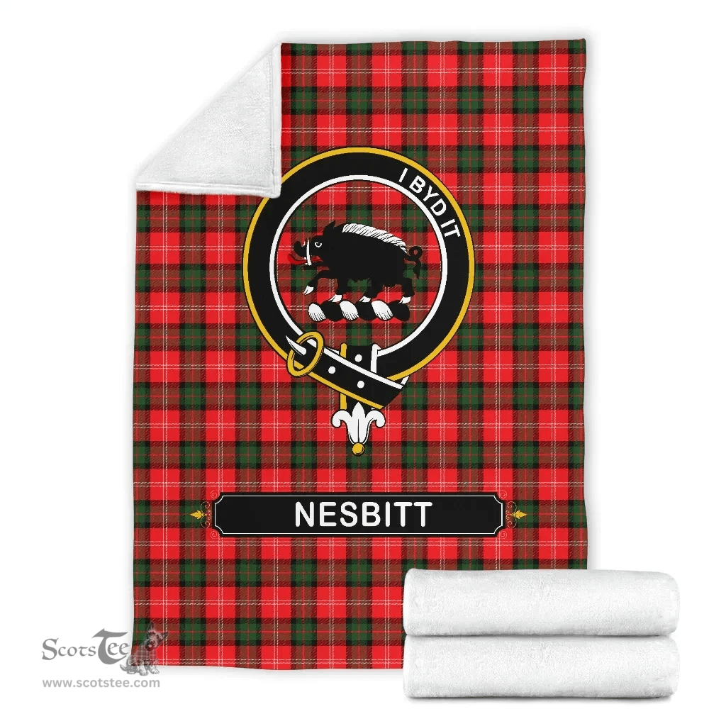 Scottish Nesbitt (or Nisbet) Clan Tartan Blanket - Crest Classic Scottish Plaid Tartan Plaid