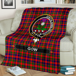 Scottish Gow (of Skeoch) Clan Tartan Blanket - Crest Classic Scottish Plaid Tartan Plaid