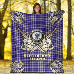 Scottish Premium Blanket Ochterlony Clan Tartan Blanket - Gold Courage Style Scottish Plaid Tartan Plaid