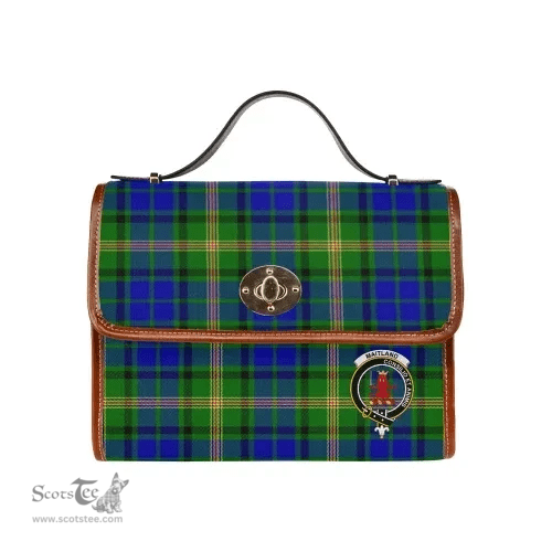 Scottish Canvas Bag Maitland Clan Clan Tartan Waterproof Canvas Bag - Crest Classic Scottish Plaid Tartan Plaid