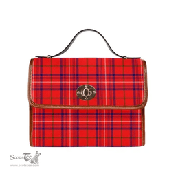 Scottish Canvas Bag Rose Modern Clan Tartan Waterproof Canvas Bag - Classic Scottish Plaid Tartan Plaid