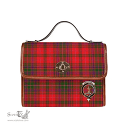 Scottish Canvas Bag MacDowall (of Garthland) Clan Clan Tartan Waterproof Canvas Bag - Crest Classic Scottish Plaid Tartan Plaid