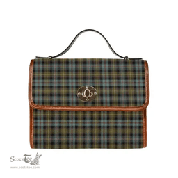 Scottish Canvas Bag Farquharson Weathered Clan Tartan Waterproof Canvas Bag - Classic Scottish Plaid Tartan Plaid
