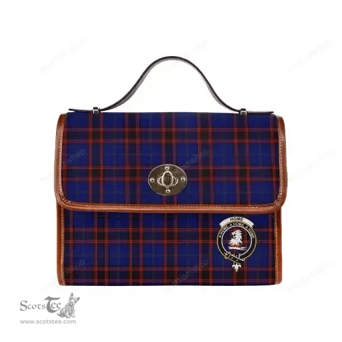 Scottish Canvas Bag Home (or Hume) Clan Clan Tartan Waterproof Canvas Bag - Crest Classic Scottish Plaid Tartan Plaid