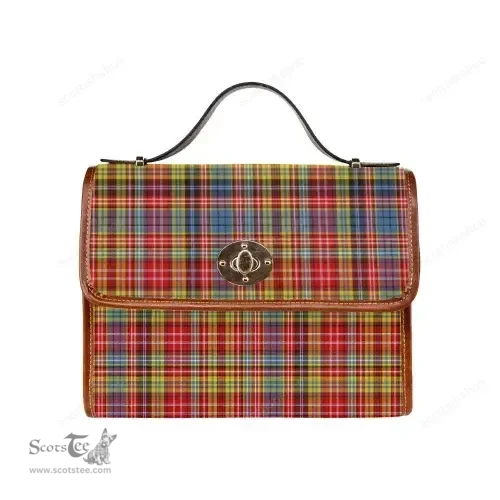 Scottish Canvas Bag Drummond of Strathallan Clan Tartan Waterproof Canvas Bag - Classic Scottish Plaid Tartan Plaid