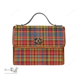 Scottish Canvas Bag Drummond of Strathallan Clan Tartan Waterproof Canvas Bag - Classic Scottish Plaid Tartan Plaid